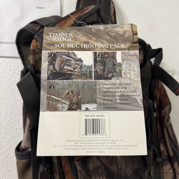 Timber Ridge Hunting Backpack Outdoor‎ NWT - Picture 2 of 5